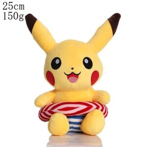 Yellow Plush Toy with Red and Brown Details